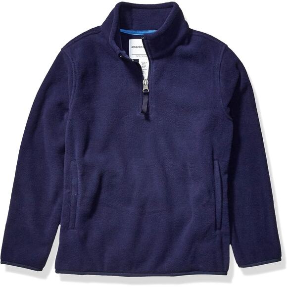 NWT Amazon Essentials Boys and Toddlers Polar Fleece Quarter Zip Pullover Jacket - Picture 1 of 8